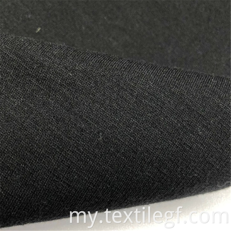 Hot sale TC French Black KnittingTerry Brushed Fabric